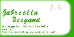 gabriella weigand business card